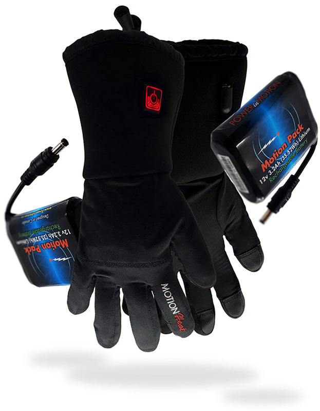 Compact, Portable Design Heated Glove liners with Rechargeable Batteries